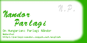 nandor parlagi business card